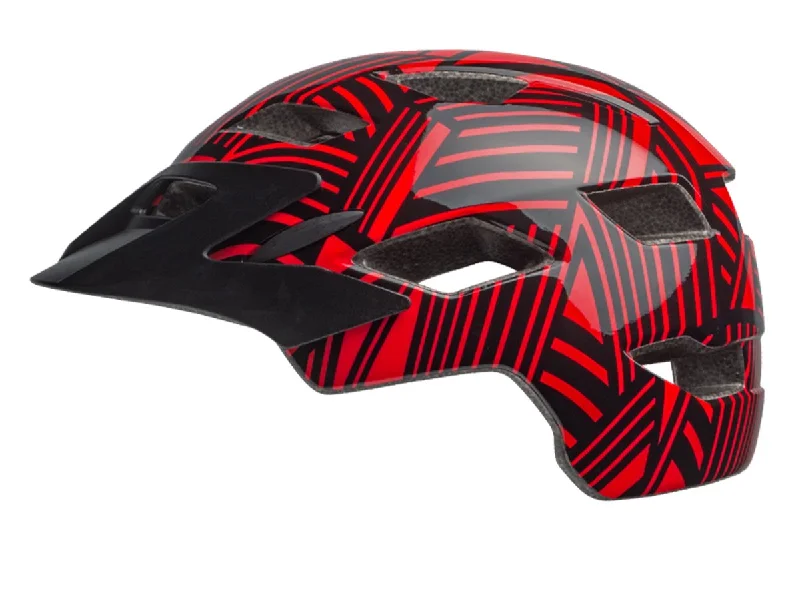 Bicycle helmet endurance riding-Bell Sidetrack Youth Helmet - Gloss Red-Black Seeker