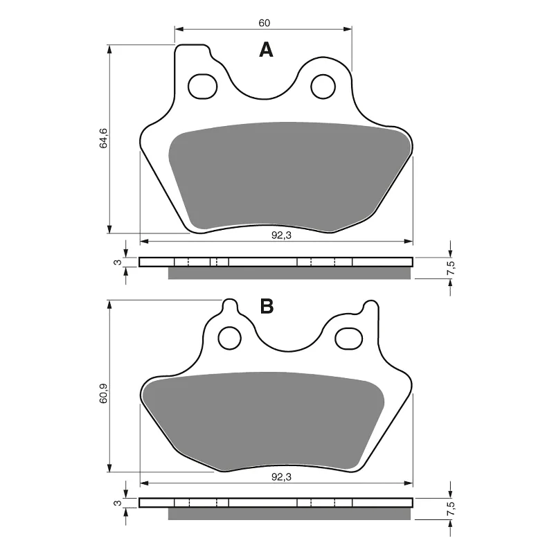 GOLDfren Brake Pads - S3 Sintered Sports (PBPH279 / PBPH347)