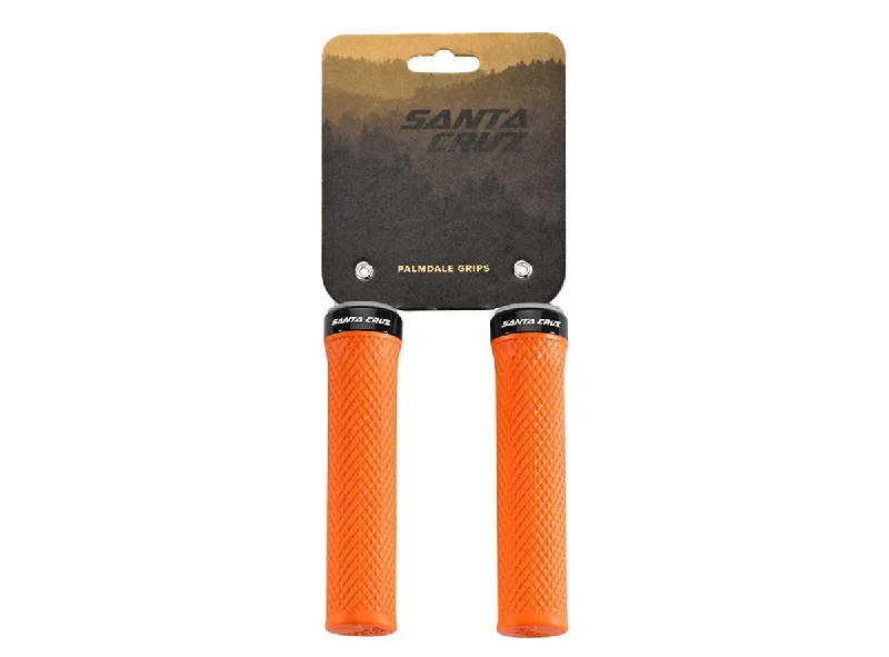 single-density flat bicycle grips-Santa Cruz Palmdale Lock-On Grips - Orange