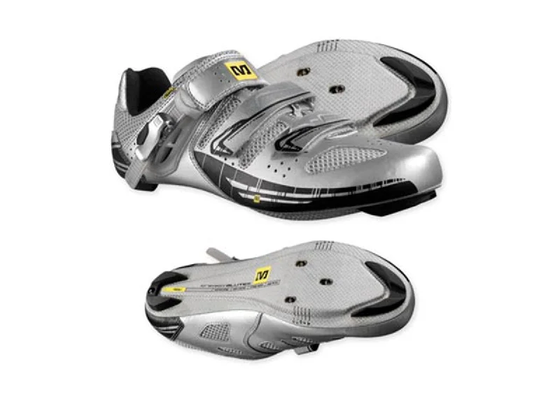 cycling clothing for slow rides-Mavic Galibier Road Shoe - Metallic Silver-Black