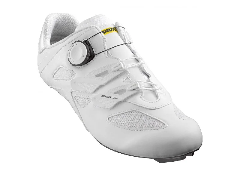 cycling clothing with shin padding-Mavic Cosmic Elite Road Shoe - White