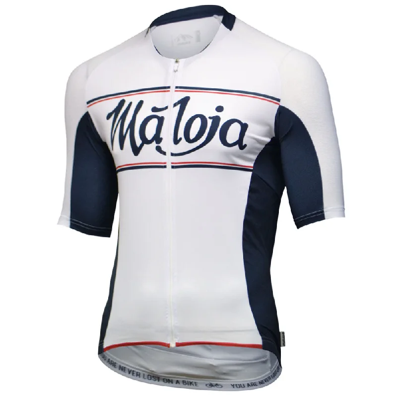 cycling clothing with wild prints-Maglia Maloja SchleinsM - Bianco