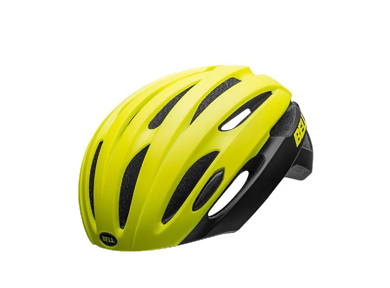 Bicycle helmet full coverage-Bell Avenue MIPS Road Helmet - Matt Gloss Hi Viz-Black