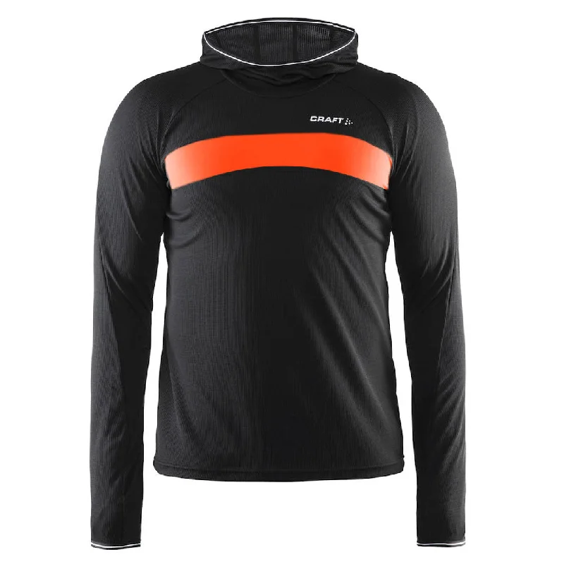 cycling clothing with soft fit-Maglia maniche lunghe Craft Escape - Nero arancio