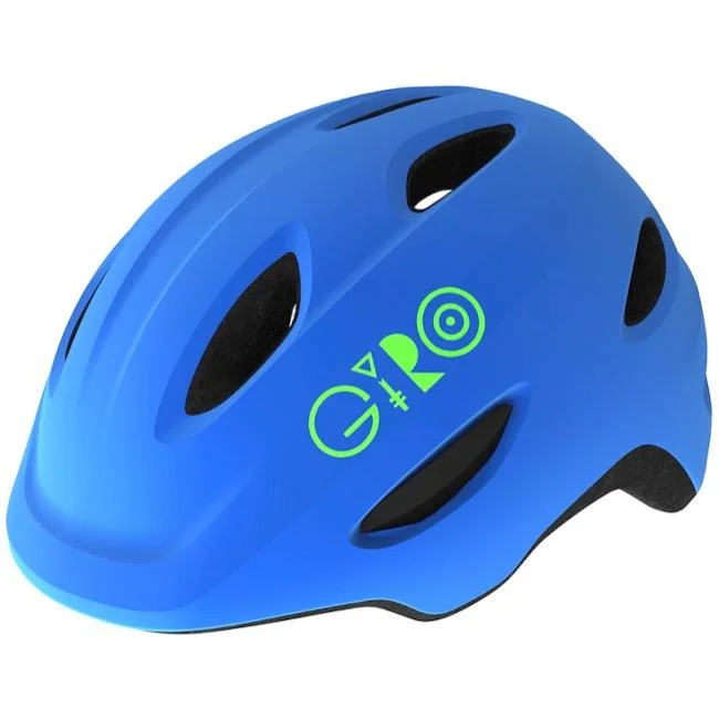 Bicycle helmet battery saver-Giro Scamp Child Helmet - Matt Blue-Lime