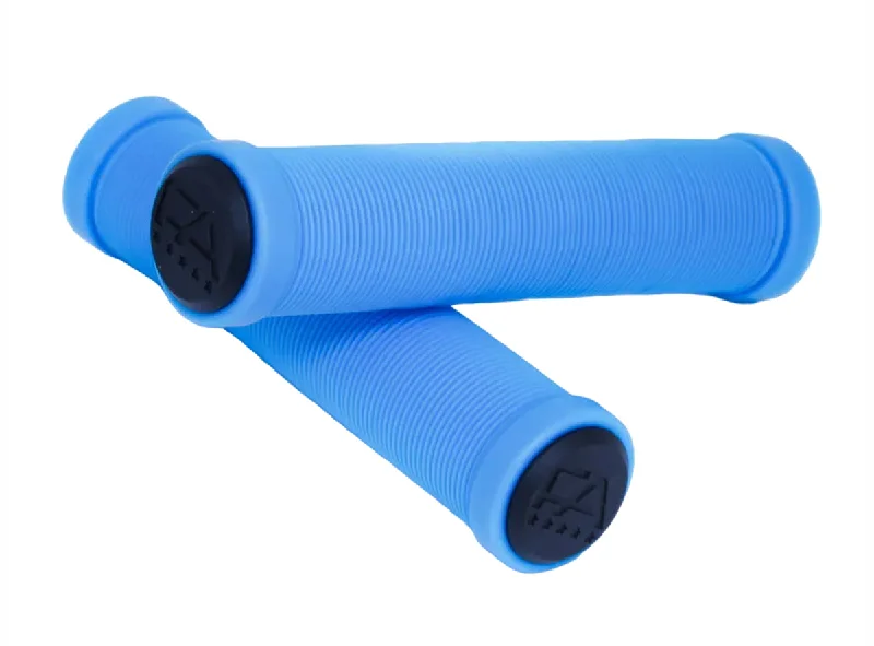 breathable urban bike grips-Free Agent Flangeless Shroom XL BMX Grips - Bright Blue