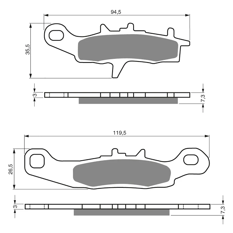 GOLDfren Brake Pads - K5 Off-Road Racing (PBPR244)