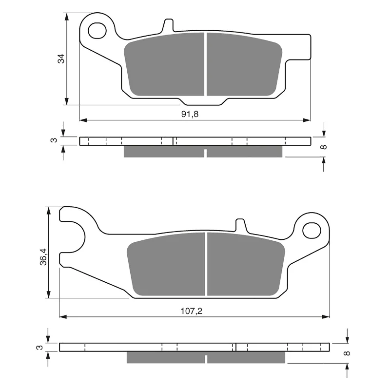 GOLDfren Brake Pads - K5 Off-Road Racing (PBPR386)