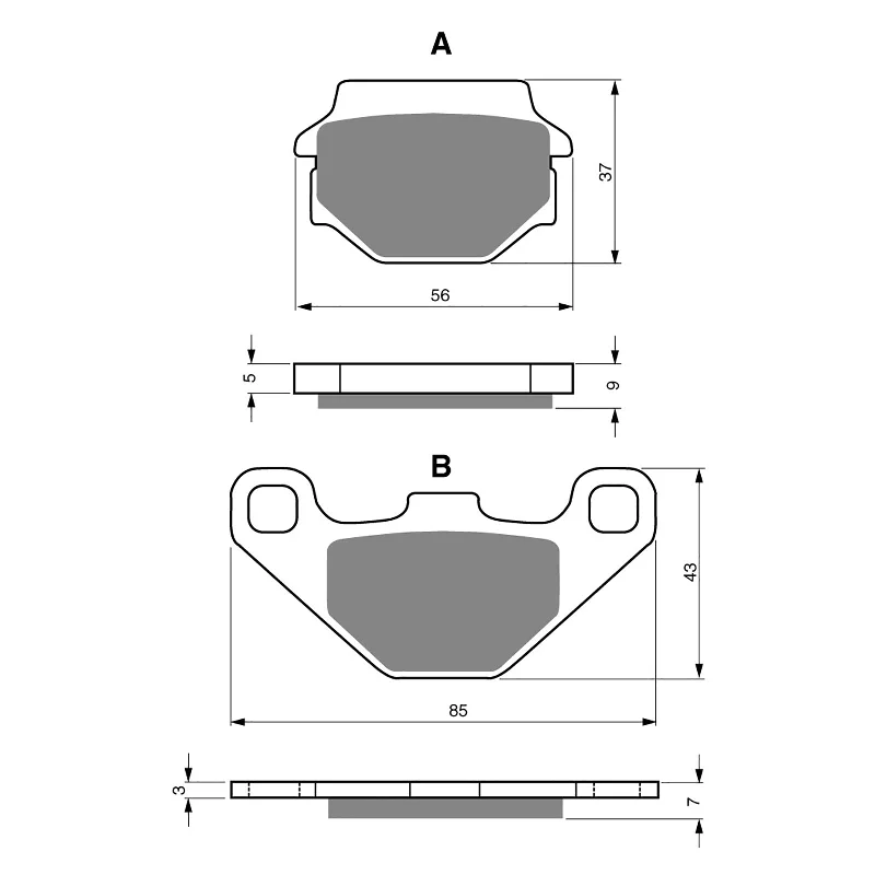 GOLDfren Brake Pads - K5 Off-Road Racing (PBPR16)