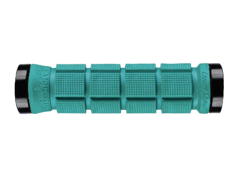 sweat-absorbent trendy bicycle grips-Lizard Skins Northshore Lock-On Bonus Pack Grips - Teal