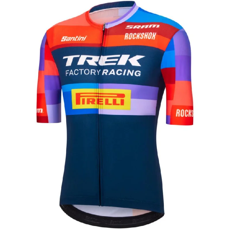 cycling clothing for bumpy trails-Maglia Santini Trek Factory Racing 2025