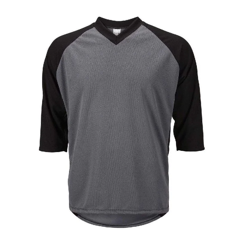 cycling clothing for drizzle protection-Men's Grey & Black Mountain Bike Jersey