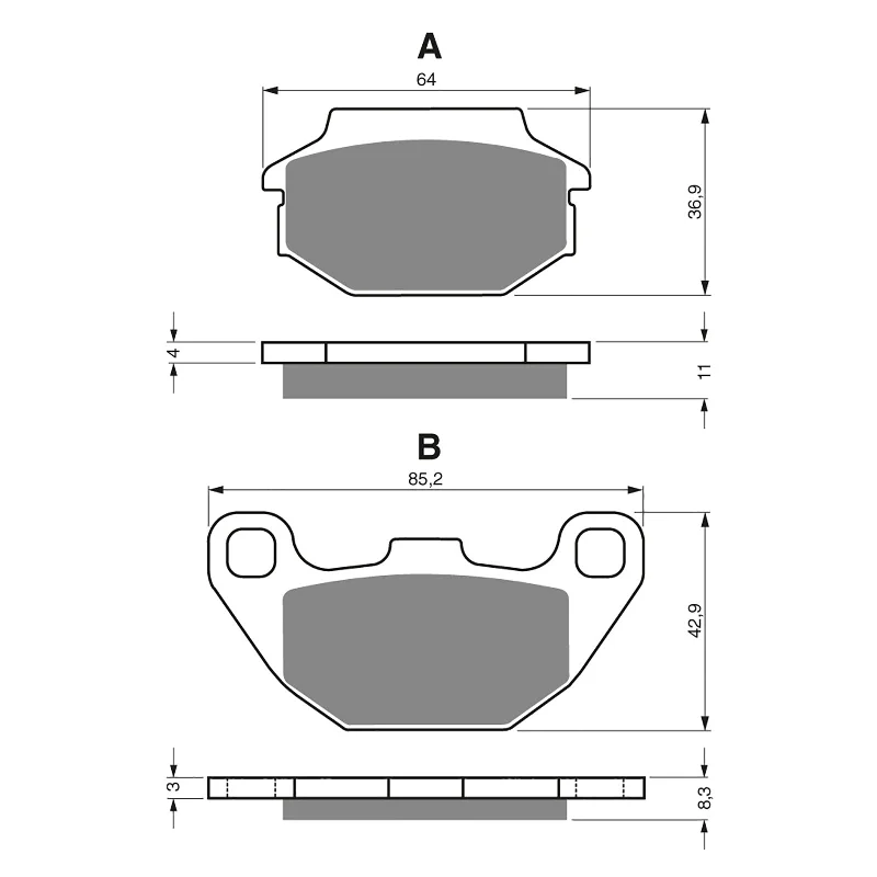 GOLDfren Brake Pads - K5 Off-Road Racing (PBPR285)