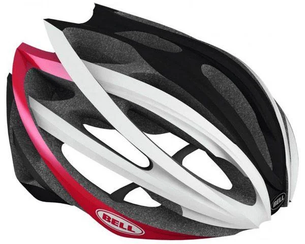 Bell Gage Road Helmet - White-Red-Black Split