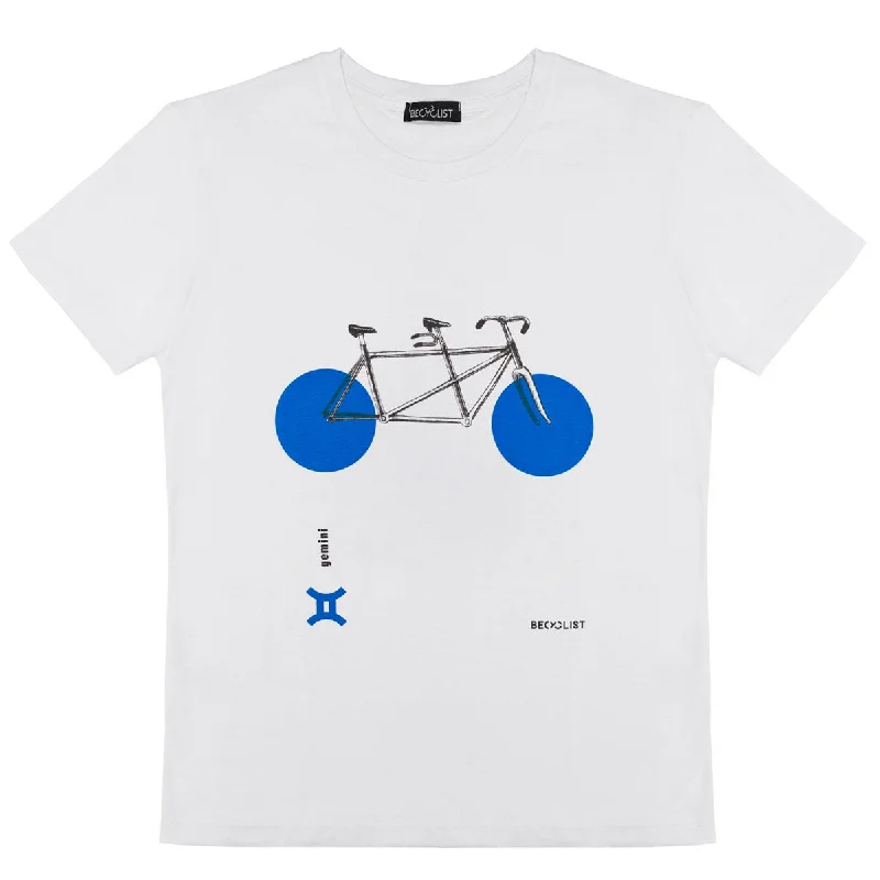 cycling clothing with draft shield-T-Shirt BeCyclist Zodiaco - Gemelli