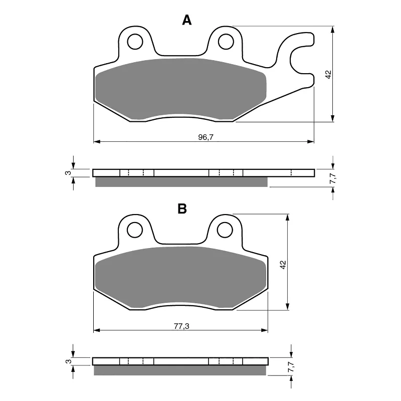 GOLDfren Brake Pads - K5 Off-Road Racing (PBPR55)