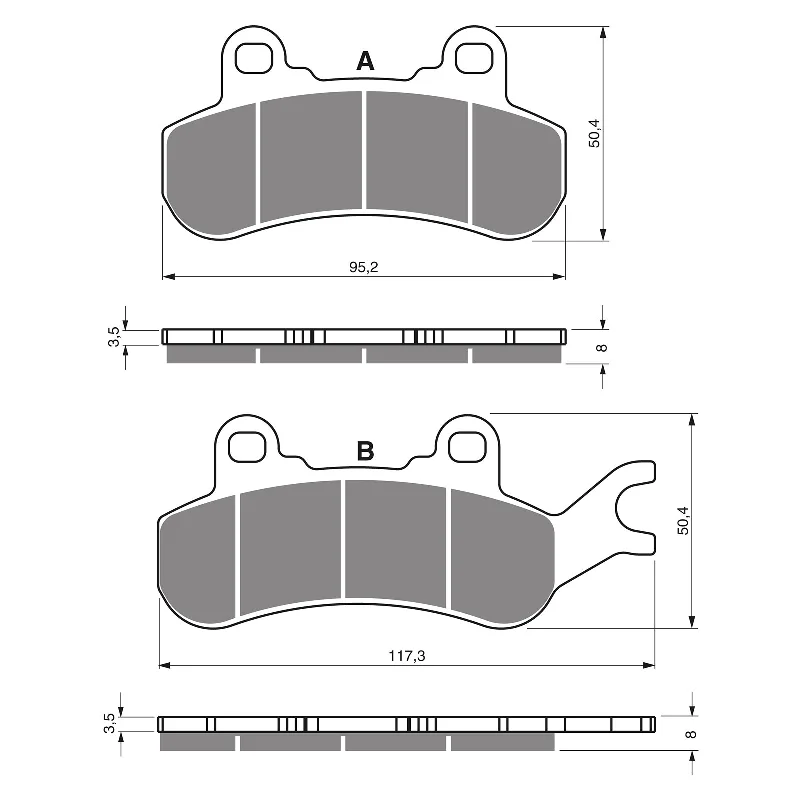 GOLDfren Brake Pads - K1 Sintered Off-Road