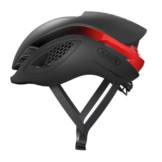 Bicycle helmet dirt roads-Abus GameChanger Road Helmet - Black-Red