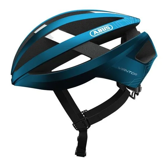 Bicycle helmet call answering-Abus Viantor Road Helmet - Steel Blue