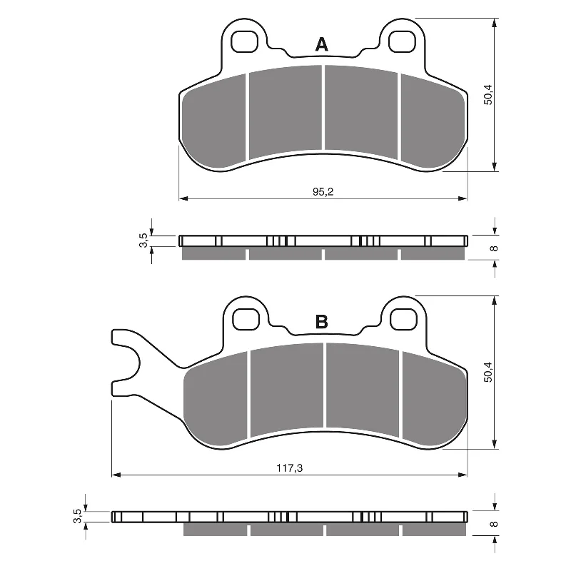 GOLDfren Brake Pads - K1 Sintered Off-Road