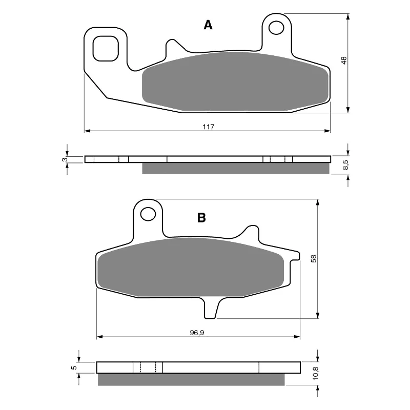 GOLDfren Brake Pads - K5 Off-Road Racing