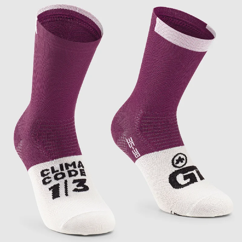 cycling clothing with thick fleece-Calze Assos GT C2 - Viola