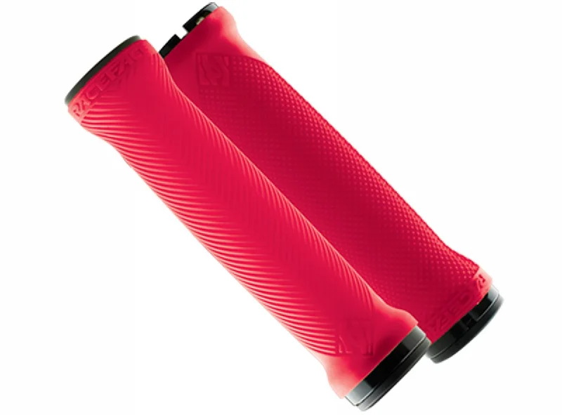 minimalist slide-on bicycle grips-Race Face Love Handle Grips - Red