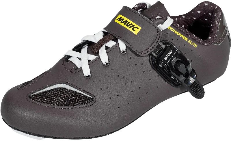 cycling clothing for quick care-Mavic Echappée Elite Road Shoe - Womens - After Dark-White-Black