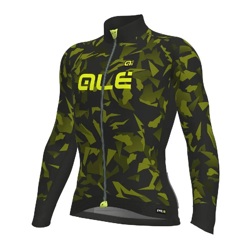 cycling clothing for weekend riders-Maglia maniche lunghe Ale PRR Glass - Giallo