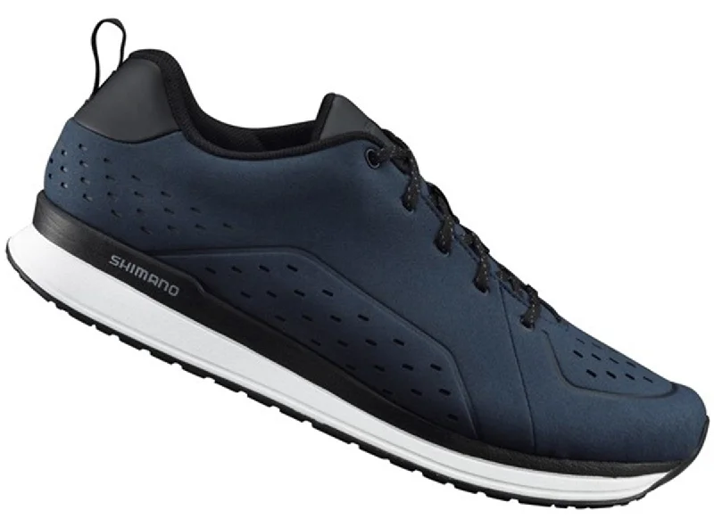 cycling clothing with glide fabric-Shimano CT5 City Touring Shoe - CLICK'R - Navy