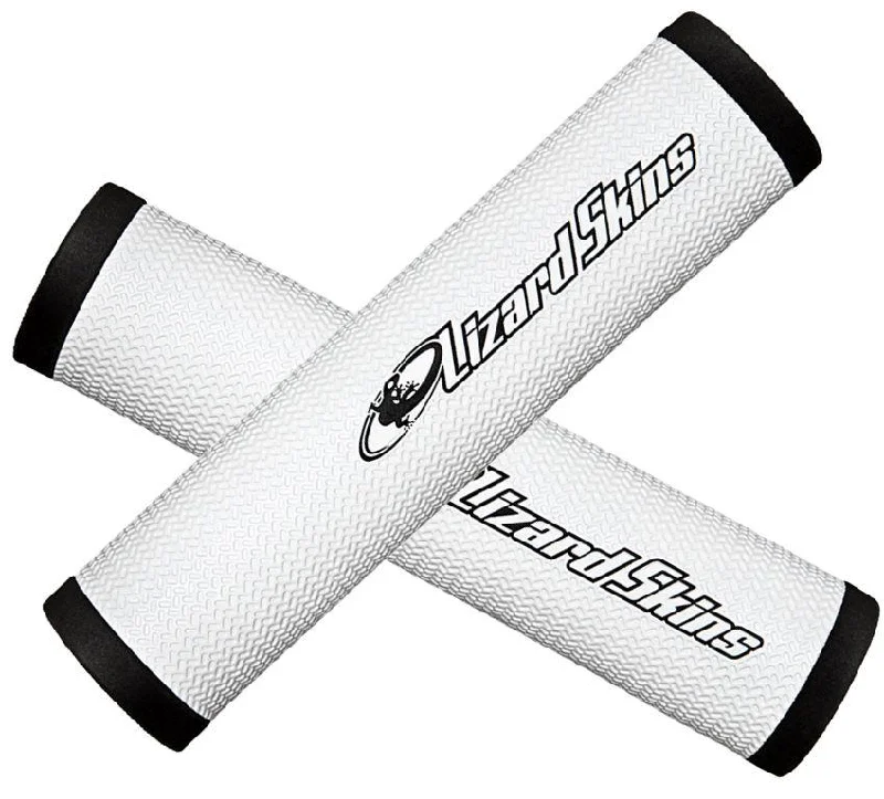 long-lasting pliable bicycle grips-Lizard Skins DSP Grips 32.3mm - White