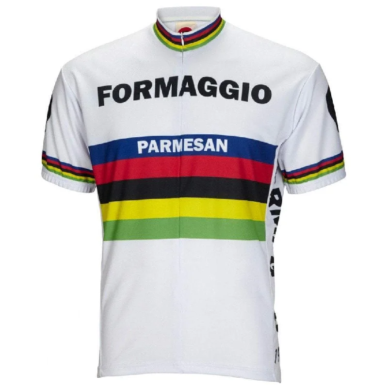 custom-fit cycling clothing online-Men's Formaggio 1965 World Champ Road Bike Jersey