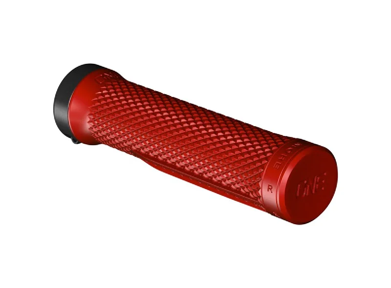 short compact bike grips-OneUp Lock-On Grips - Red