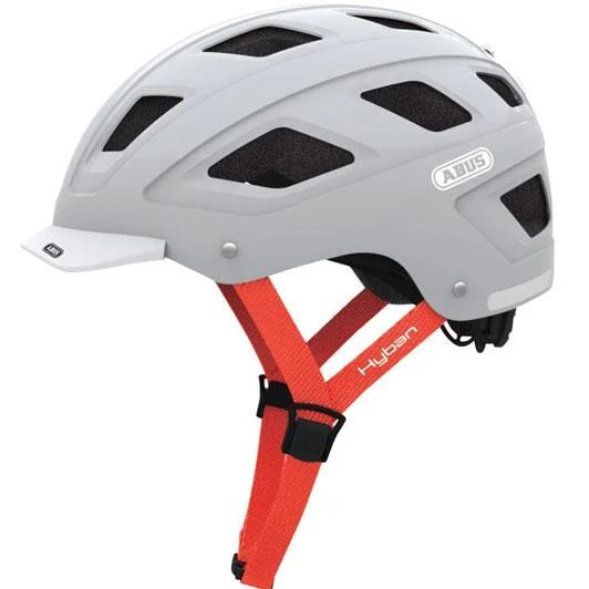 Bicycle helmet weight distribution-Abus Hyban City Helmet - Brilliant Gray