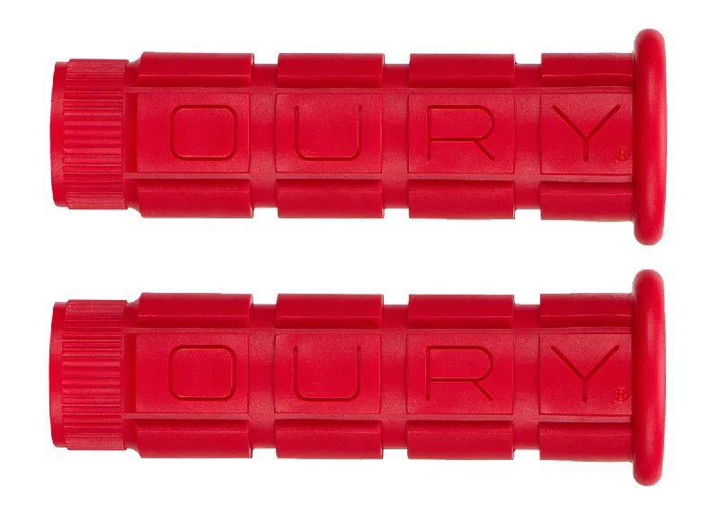 budget bicycle grips-Oury Single Compound MTB Grips - Red