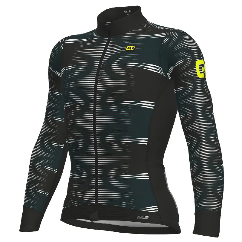 cycling clothing with tough life-Maglia maniche lunghe Ale PRS Coil Micro - Nero bianco