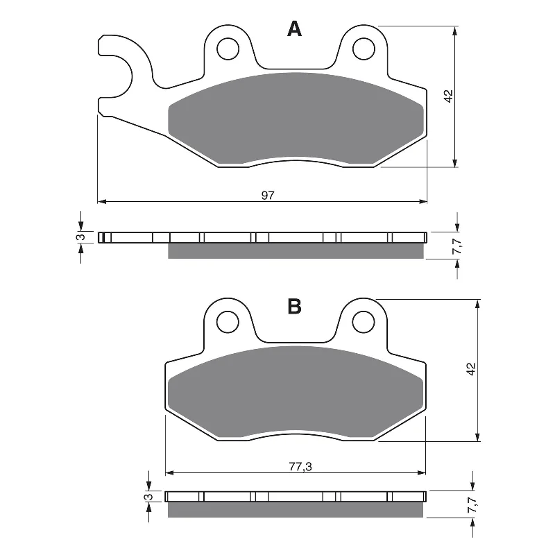 GOLDfren Brake Pads - S3 Sintered Sports (PBPH46)