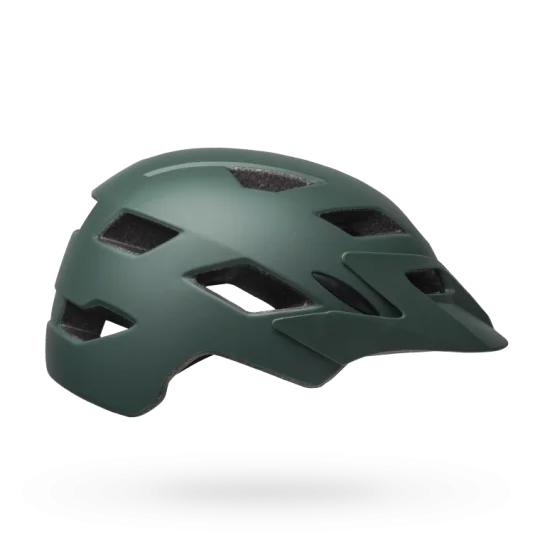 Bicycle helmet paved paths-Bell Sidetrack Youth Helmet - Matt Dark Green-KTM Orange - 2020