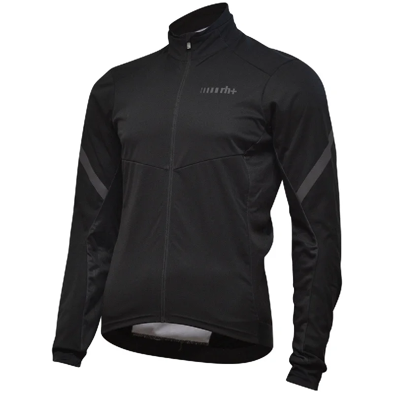 cycling clothing with deep pockets-Giubbino Rh+ Headwind - Nero