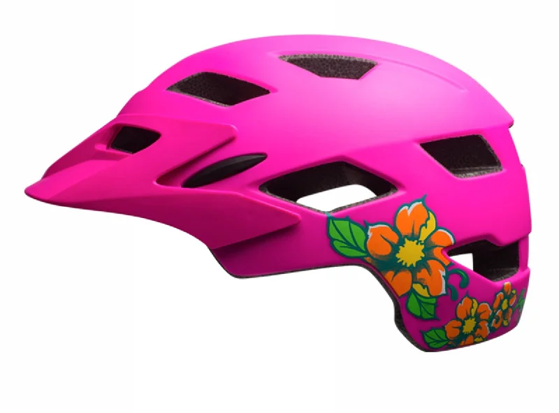 Bicycle helmet riding tips-Bell Sidetrack Child Helmet - Matt Pink Blossom