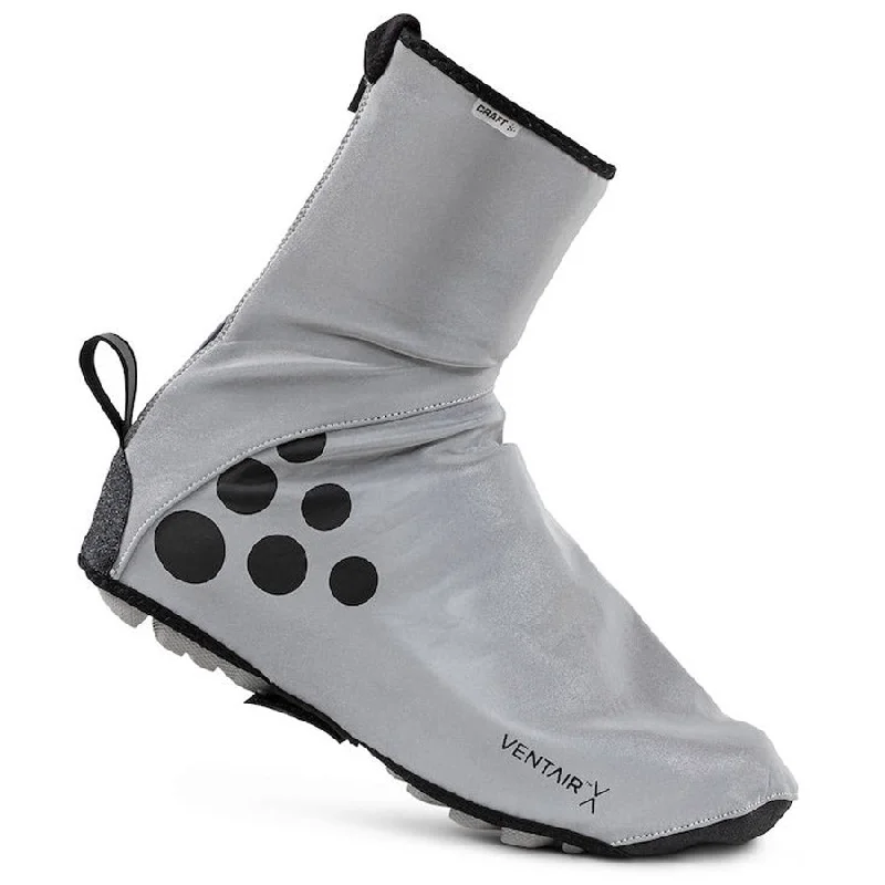 cycling clothing for slow biking-Copriscarpe Craft Glow Bootie - Argento