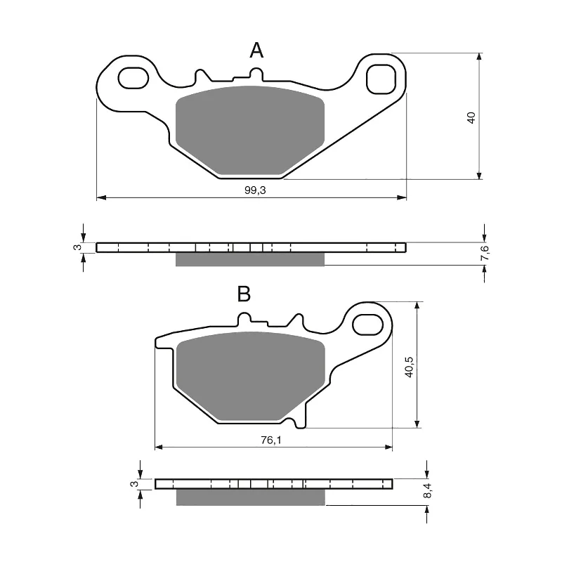 GOLDfren Brake Pads - K5 Off-Road Racing (PBPR348)