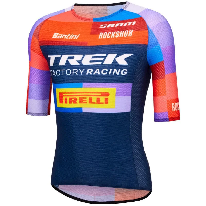 cycling clothing for teen riders-Maglia Santini Trek Factory Racing 2025 XC