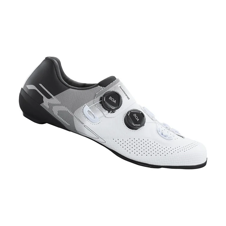 cycling clothing for rapid speeds-Shimano RC702 Road Shoe - White - 2023