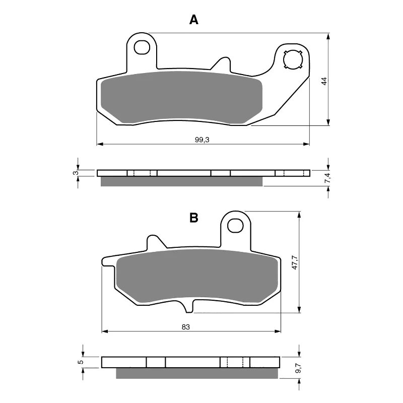 GOLDfren Brake Pads - S3 Sintered Sports (PBPH97)