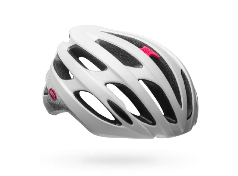 Bicycle helmet setup video-Bell Falcon MIPS Joy Ride Road Helmet - Womens - Matt White-Smoke