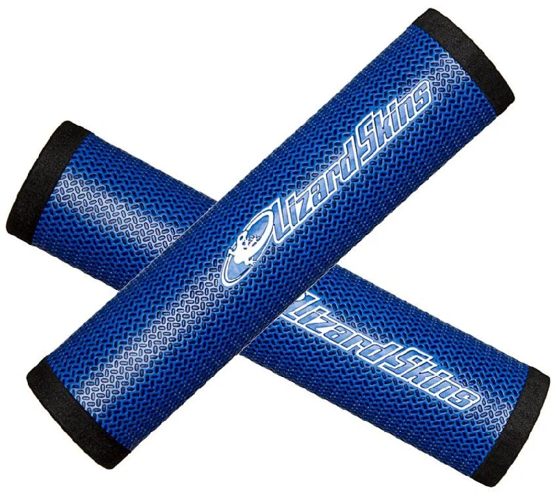 aluminum plain bicycle grips-Lizard Skins DSP Grips 30.3mm - Blue