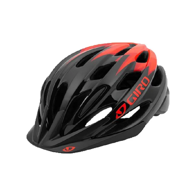 Bicycle helmet pulse monitor-Giro Raze Helmet - Youth - Black-Vermillion Zap