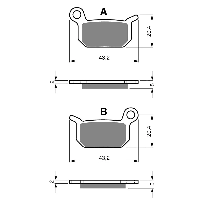 GOLDfren Brake Pads - K5 Off-Road Racing (PBPR320)