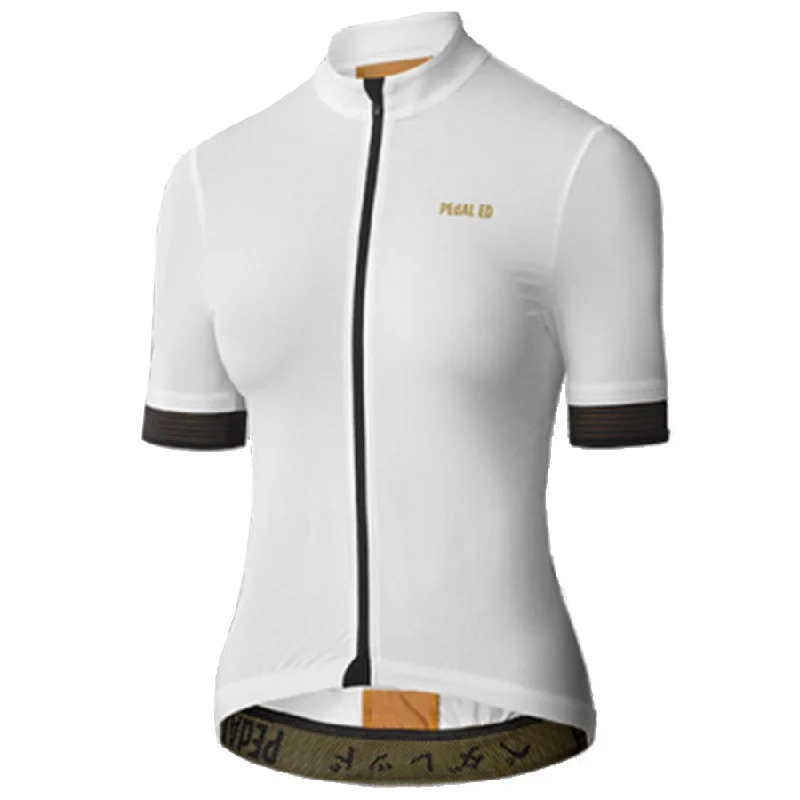 cycling clothing with cool prints-Maglia donna PEdALED Hane - Bianco